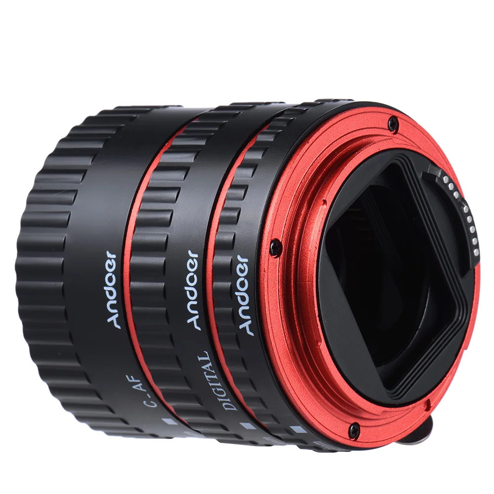 Andoer цветное металлическое TTL Автофокус AF макро Удлинительное Кольцо для Canon EOS EF S
