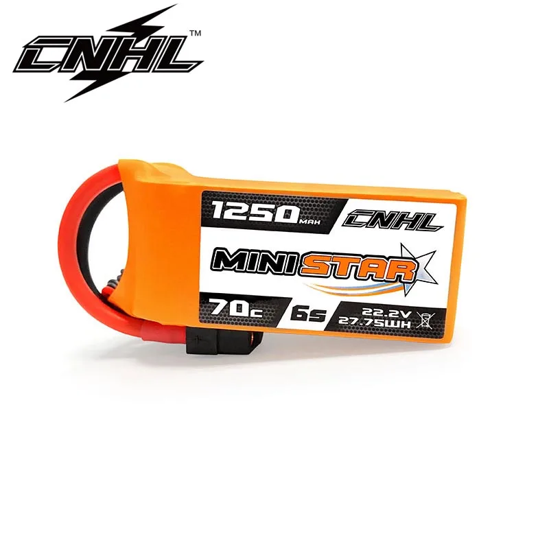 2 шт CNHL MiniStar 1250MAH 22,2 V 6S 70C Lipo батарея