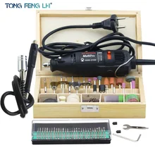 Мини-дрель электрическая дрель вращающийся инструмент с переменной скоростью с 135 шт. аксессуары для электроинструментов Dremel мини-шлифовальный станок гибкий вал