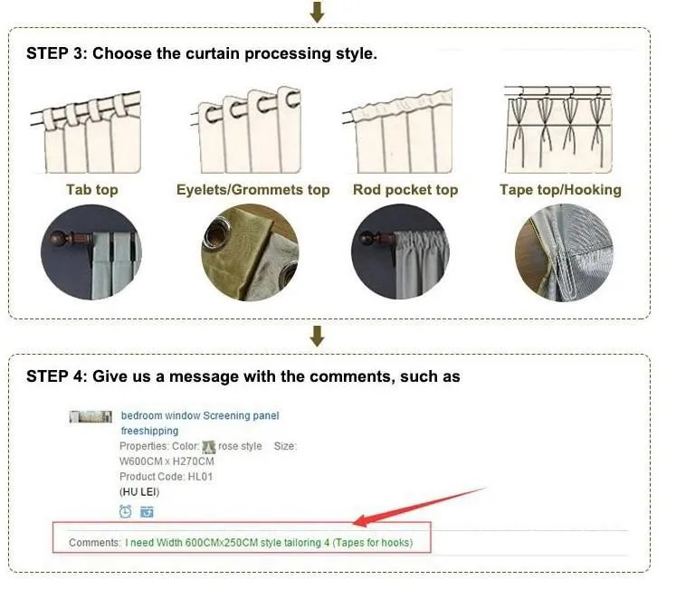 Готовые занавес с крючками или перфорации, смешивая ткани, отделкой для различного размера, 1649m8, настроить шторы