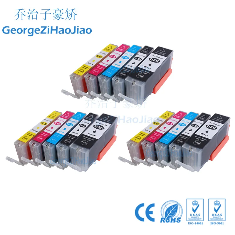 3 комплекта 450XL совместимые чернильные картриджи для Canon 451 PIXMA IP7240 Cli-451 PGI450 PGI-450XL