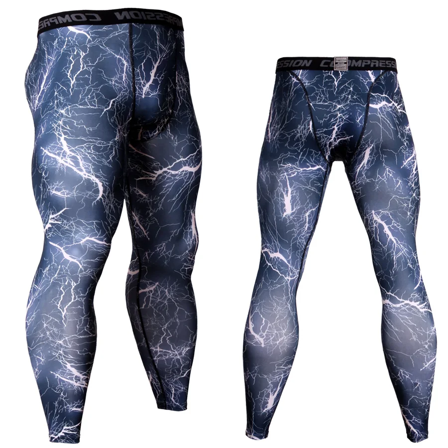 3D камуфляж Джоггеры для мужские тренировочные брюки быстросохнущие Бодибилдинг компрессия брюки мужские фитнес колготки MMA тренажеры Леггинсы мужские s брюки