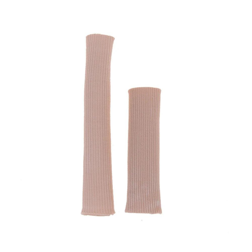1Pcs 2Sizes Ribbed Fabric Gel Tube Sleeves Cap Cover for Hammer Toe Claw Blister Corns Fingers Seporate Protector