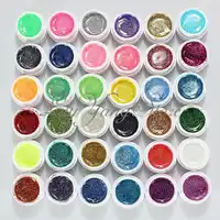 36 Pots Professional Makeup 36 Colors Nail Art UV Gel Colorful Glitter Powder Nail Gel Excellent Gel Nail Polish Free Shipping