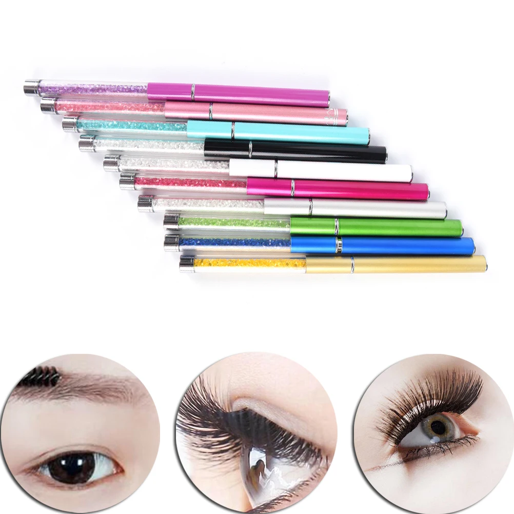 

Rhinestone Eye wands applicator spooler eyelash extension eyelashes brow comb Nail Art Brush