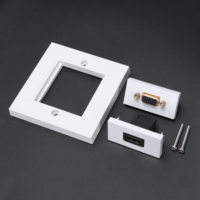 86x86 мм Настенная Лицевая панель 15 отверстий Vga выход+ Hdmi с удлиненный провод разъем медиа Ассорти панель Лицевая панель