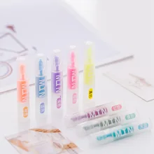 8 pièces/paquet Mini Transparent coloré bonbons couleur surligneurs marqueurs promotionnels cadeau papeterie