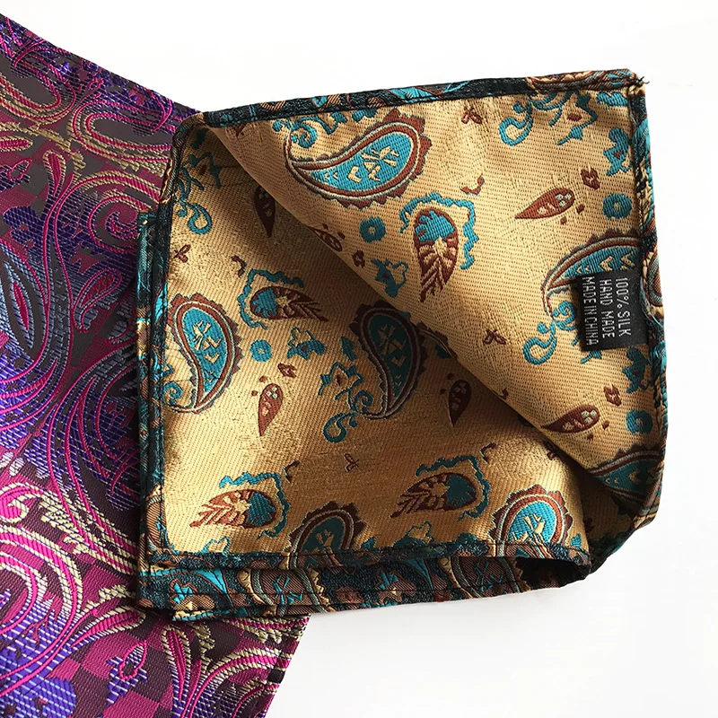 Высококачественный Фабричный Мужской винтажный Шелковый платок с цветочным узором пейсли, карманный квадратный мужской модный носовой платок, Свадебное Полотенце Для сундуков
