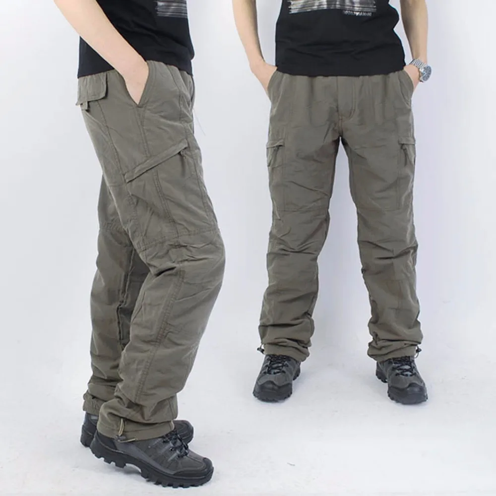 

Multi-pocket Thicker autumn and winter trousers pantyhose military