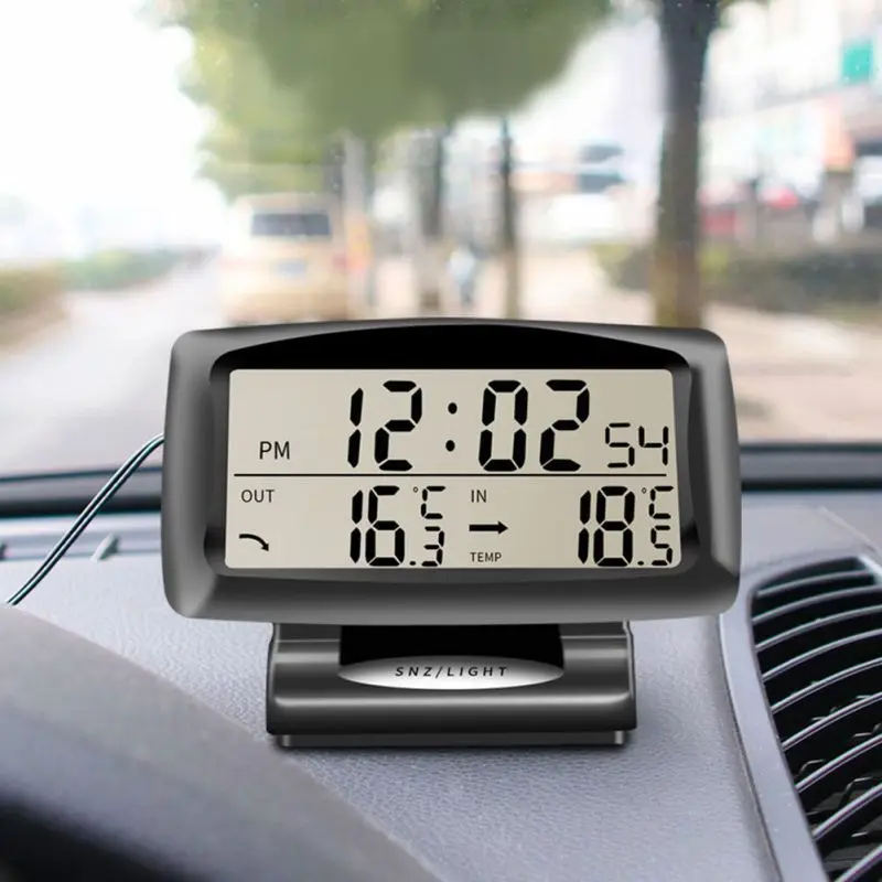Электронные часы для автомобиля часы автомобиль термометр световой авто интимные аксессуары электроники внутренний и внешний двойной температура