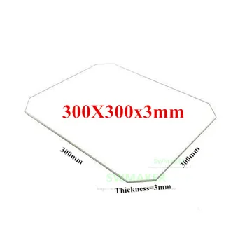 

300X300x3mm Borosilicate Glass Build Plate Heatbed plate with corner for Prusa Mendel CR-10 / Tornado AO printer