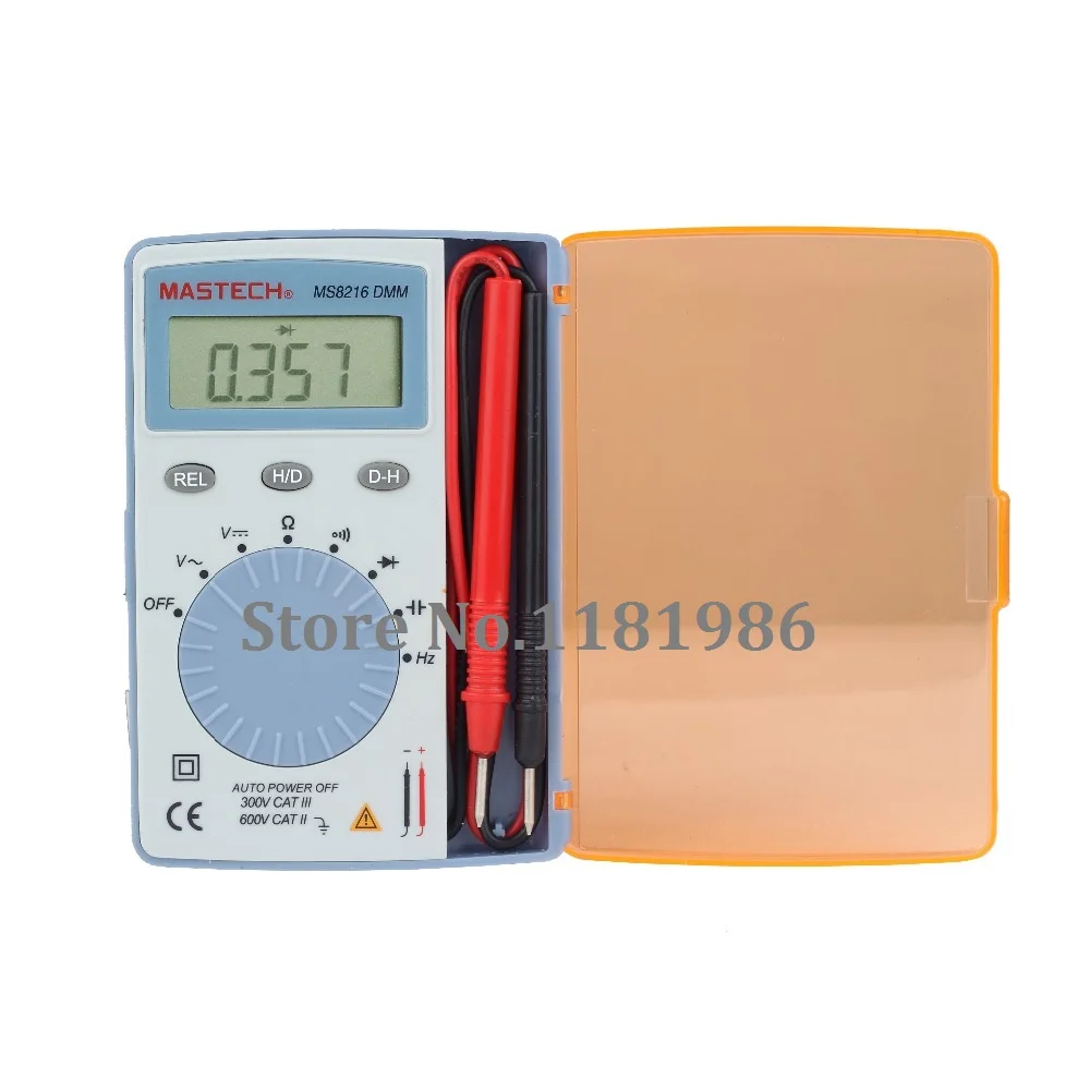 Цифровой Мультиметр MASTECH MS8216 Экстра тонкий карманный автоматический мультиметр