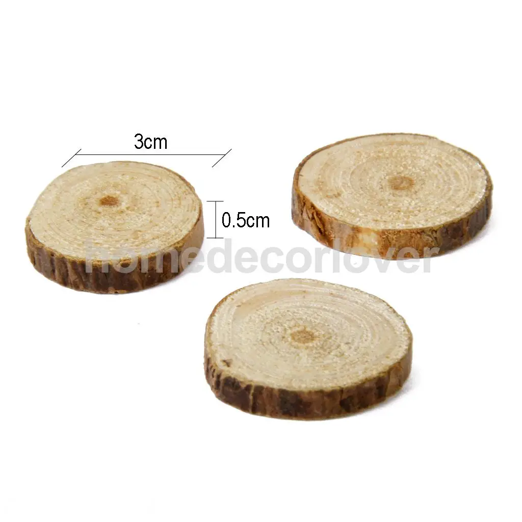 160 Pcs Wood Slices for Craft - Mixed Different Natural Wooden Slices for DIY Centerpieces Ornaments