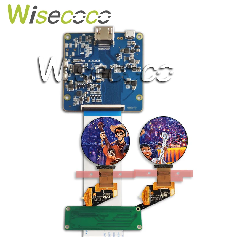 Wisecoco 1,39 дюймов круглый oled дисплей экран 400*400 hdmi mipi доска для носимых часов diy проект 35,4 мм* 35,4 мм