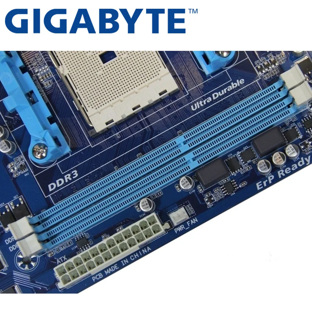 Настольная Материнская плата GIGABYTE GA A55 S3P A75 Socket FM1 для A8 A6 A4 E2 32G ATX оригинальная