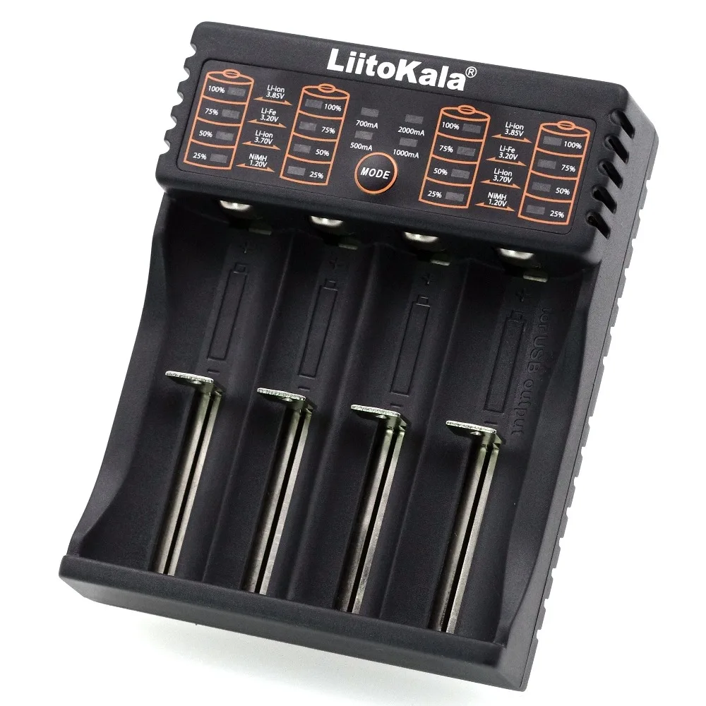 1 шт LiitoKala lii-402 1,2 v 3,7 V 18650 зарядное устройство+ 4 шт NCR18650B 3400mAh 3,7 V перезаряжаемый аккумулятор для фонарика