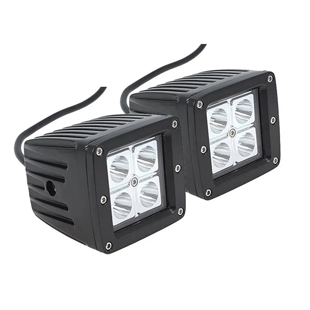 

2X Led Cube Light 20W 4 inch LED Work Light Flush Mount Driving Fog DRL Offroad Car SUV 4WD Truck 12V 24V Led Light