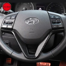Рулевого колеса автомобиля блёстки крышка интерьера отделка для hyundai Tucson 3th 2015 2016 2018 2017 19 LHD ABS Chrome Accessori