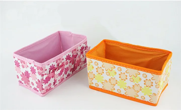 6 1 Pcs Foldable Non-woven Storage Box Make up Cosmetic Desktop Jewelry Box Storage Box Stationery Make Up Organizer Cosmetics Box