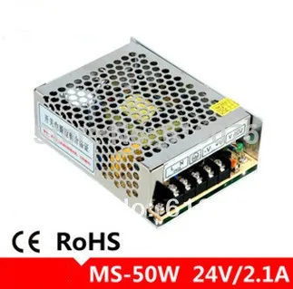 50 Вт маленький размер выключатель питания 24 В DC 2.1A источника питания MS-50W-24 мини типа