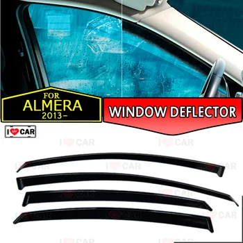 

Window deflector for Nissan Almera 2013- car window deflector wind guard vent sun rain visor cover car styling decor