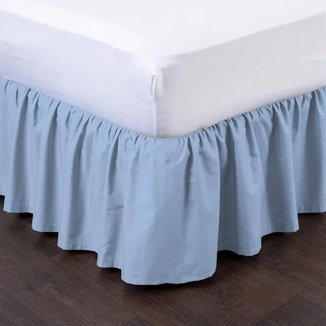 2019 Hot Sale Bed Skirt for Bedroom Hotel Solid Color Elastic Bed Skirt