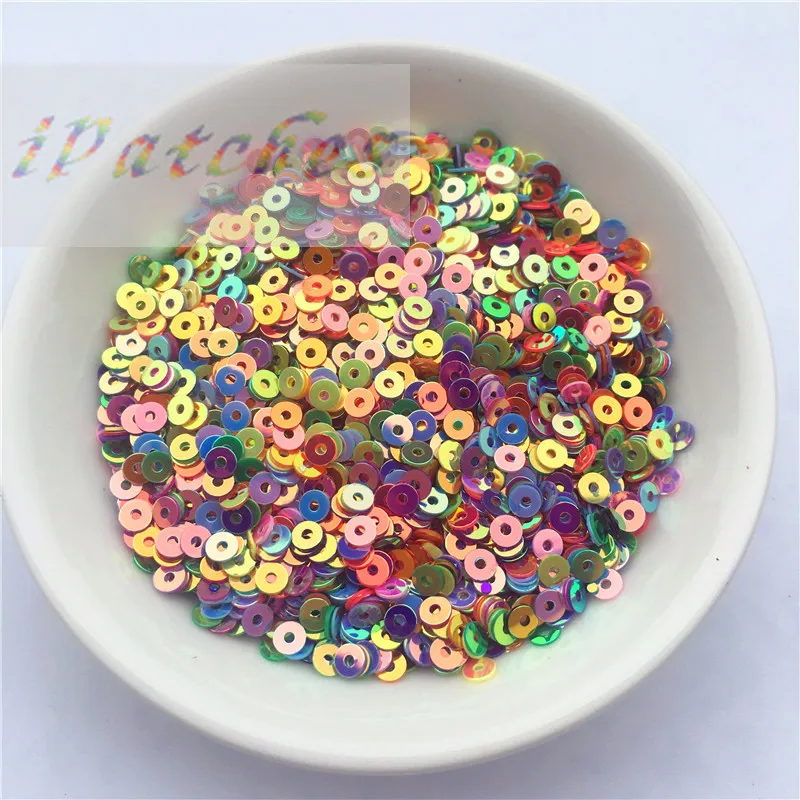 

10000pcs(35g) 3mm Colorful Mixed Sequins Paillette Sewing Craft Good Quality flat round loose Sequin for Clothing Accessories