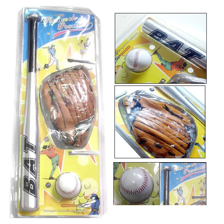 24 дюймов алюминиевая бейсбольная бита из твердого сплава 9# ручная работа Упражнение Бейсбол 10,5 дюймов ПВХ левая рука бейсбольная перчатка для детей