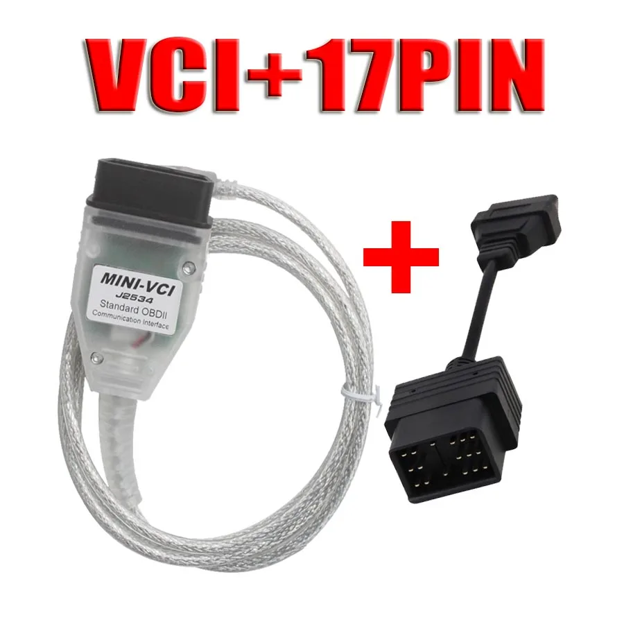 Последние V13.00.022 мини VCI Интерфейс для TOYOTA Lexus ТИС Techstream MINI-VCI FT232RL GTS ОТК J2534 OBD2 диагностический кабель - Цвет: vci and 22pin