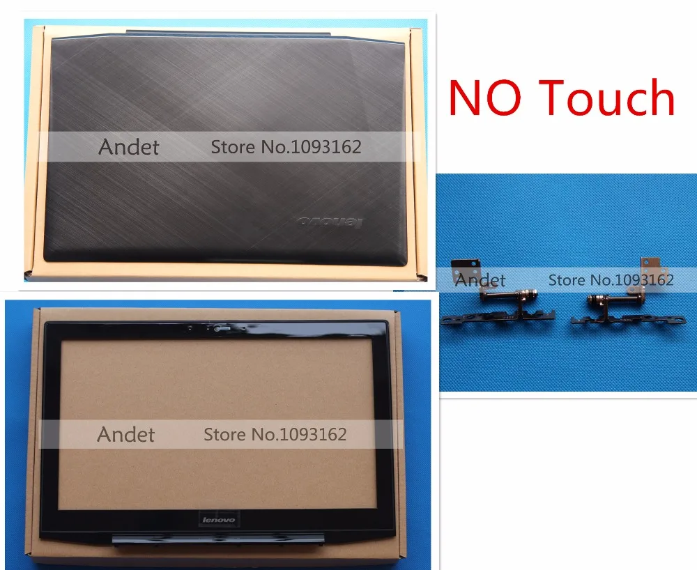

New Original Lenovo Y50 Y50-70 15.6 LCD Top Back Cover Rear Lid + Bezel No Touch Hinge Set AM14R000400 AM14R000900