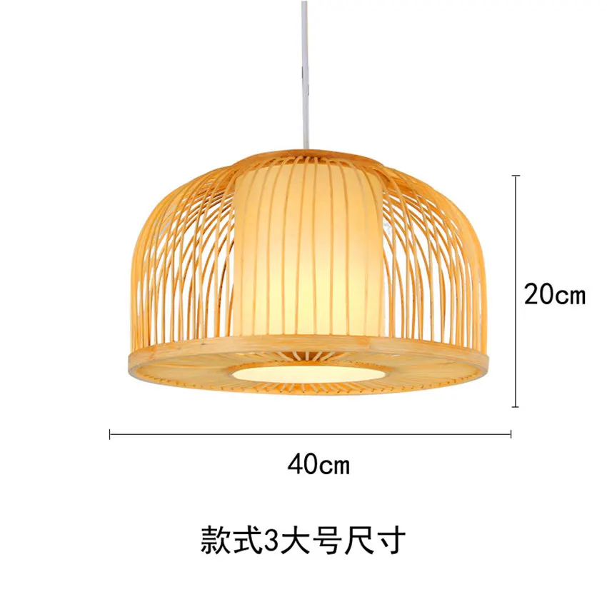 Китайские Деревянные светодиодные подвесные светильники для гостиной, индивидуальный бамбуковый подвесной светильник для японского ресторана, подвесной светильник, светодиодный светильник - Цвет корпуса: E