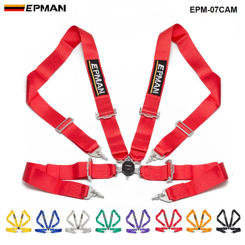 

Epman 4-Point Safety Harness Camlock 3" In Strap Seat Belt/Belts Mounting For VW For Nissan For Honda EPM-07CAM