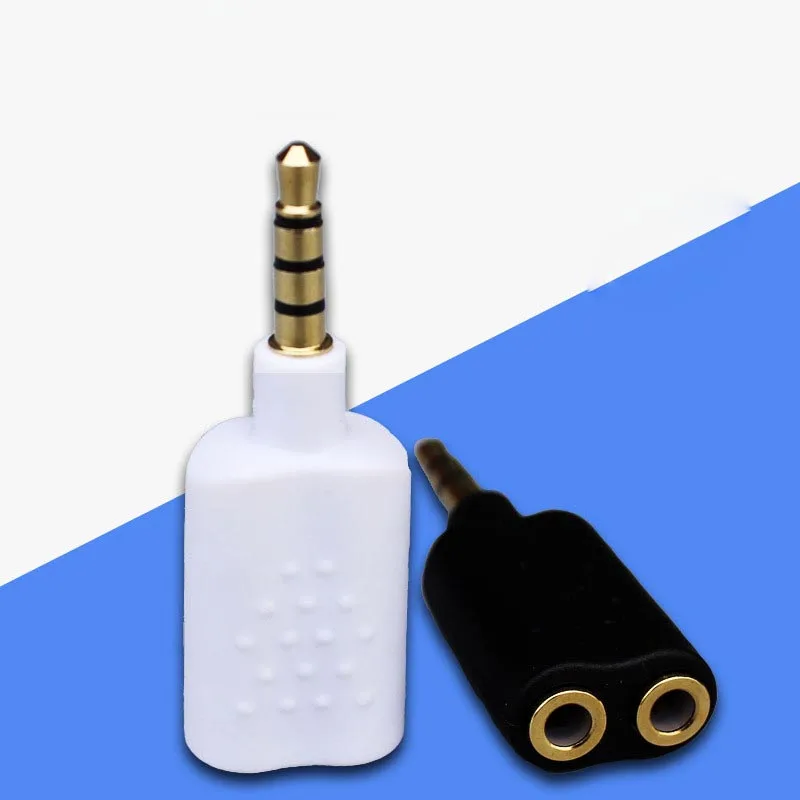 

2pcs Jack 3.5mm Male to 3.5 Dual-hole Female Audio Connector Split Into Two Headset Plug For Computer Mobile Audio Gold-plated