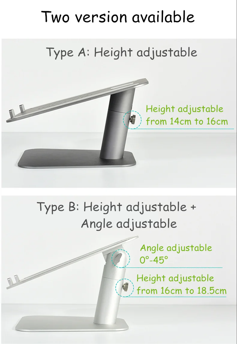 Laptop Stand Lifting Riser Holder Aluminum Height Angle Adjustable Stand Notebook Cooling Bracket for MacBook Mini Air Pro