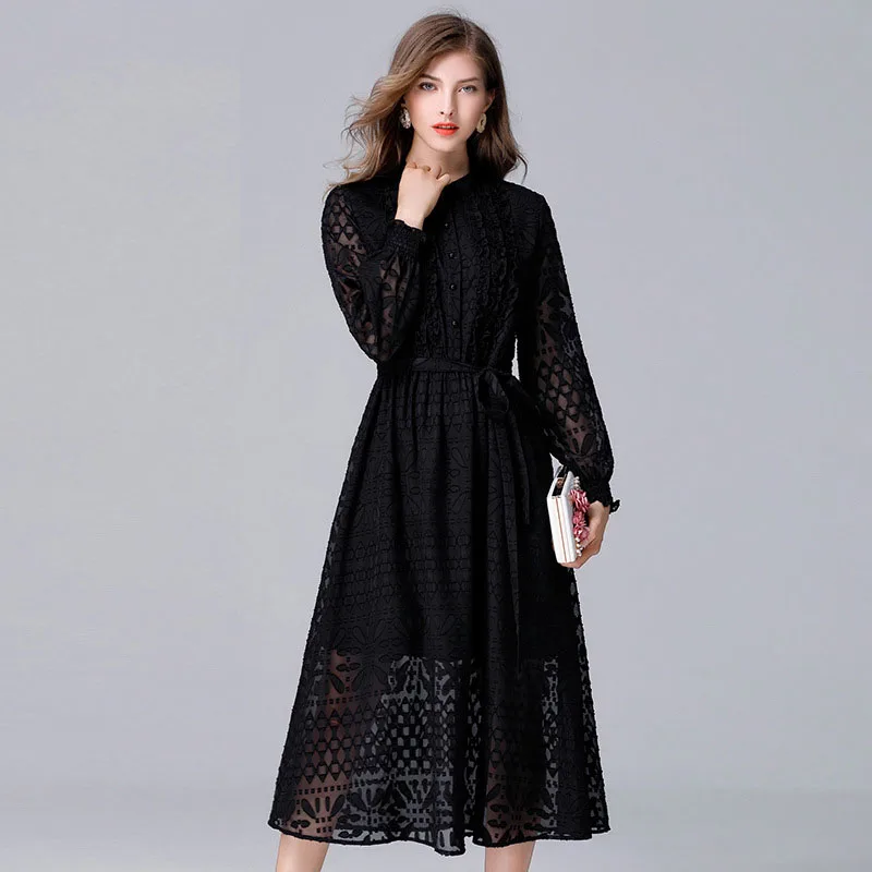 Long sleeve fall dresses plus size