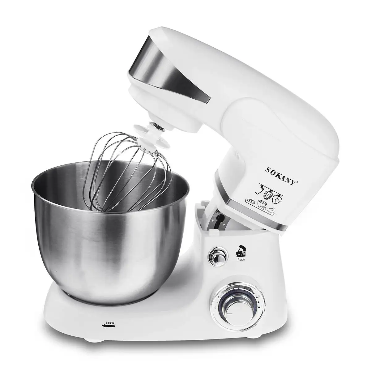 

5L Kitchen Food Stand Mixer 1000W 6 speed Stainless Steel Bowl Egg Whisk-Blender Dough Mixer Maker Machine Kitchen Cooking Tools