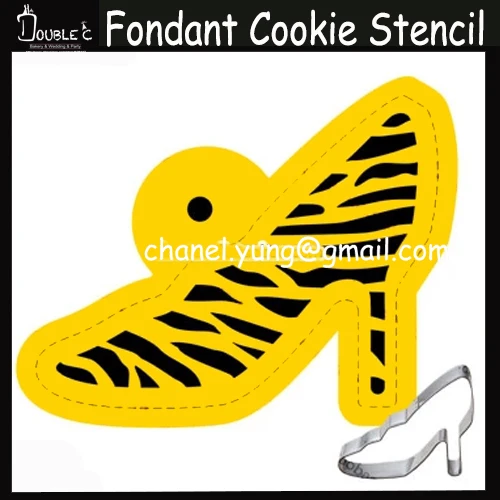 3 Stencil Cookie Cutter Flexible Wedding Shoes Decorations Party Decorations Stencils Damask Cookie Fondant Wedding Cookie On Aliexpress Com