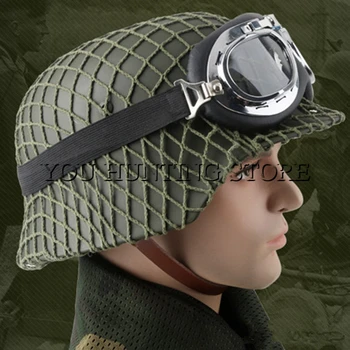 

Tactical Helmet Classic M35 Burgomasters OD Airsoft Helmet German Army Luftwaffe Steel Helmet