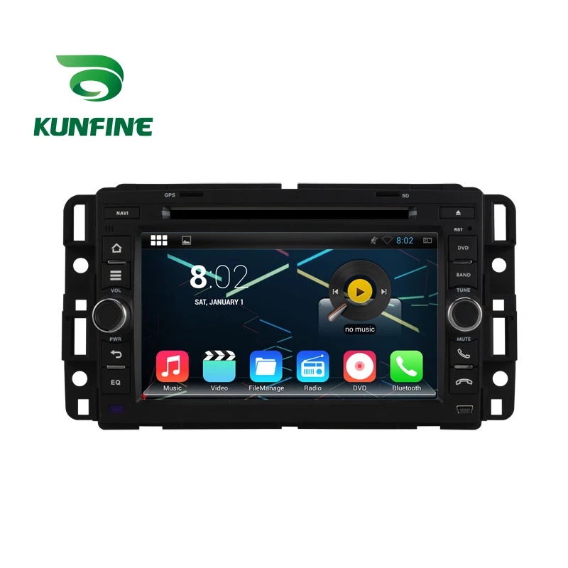 

KUNFINE Android 7.1 Quad Core 2GB Car DVD GPS Navigation Player Car Stereo for GMC Tahoe 2007-2012 Radio Headunit Bluetooth