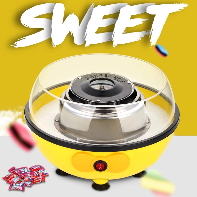Mini Electric Diy Candy Floss Spun Sugar Maker Machine Home Sweet Sugar Cotton Candy Maker For Kids Family Gift Eu Plug