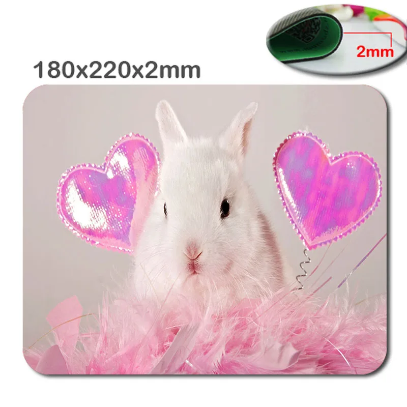 

Little Animal Lovely Rabbit Desk Pad High Quality Gaming Mouse Pad 22X18 Fashion Rubber Computer Play Mats Office Accessories