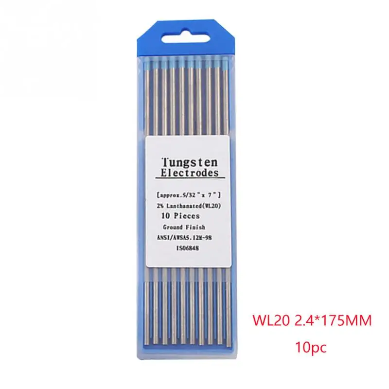10Pcs 175mm TIG Tungsten Electrodes WL20 Rods 1.0 4.0x175mm Welding 3/