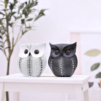 

Polka Dot Owl Animal Crafts Cute Resin Decor Home Table Decoration