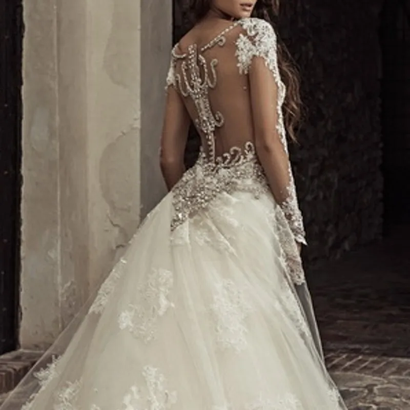 Robe de mariee романтическое длинное свадебное платье свадебные платья vestidos de noiva Casamento Длинные рукава свадебное платье со съемным шлейфом