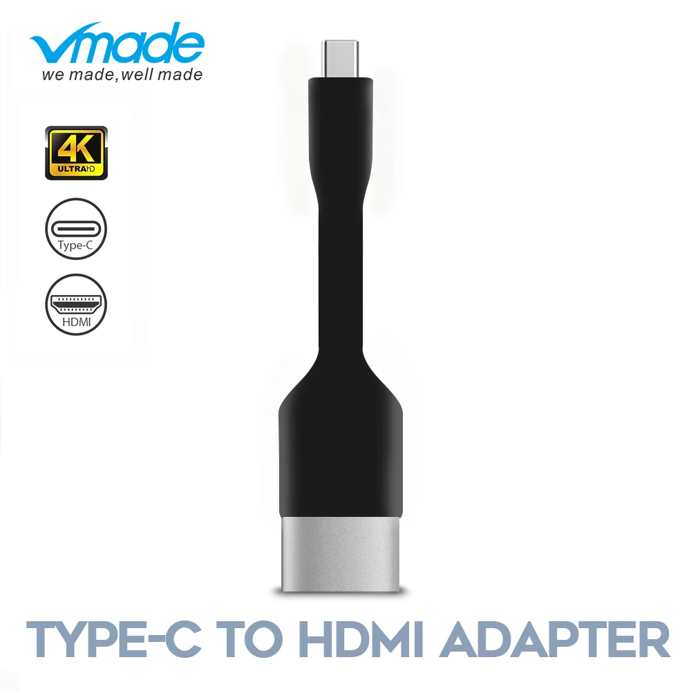 2019 Vmade новейший type-C USB-C 3,1 к HDMI конвертер для ТВ/Мониторы/Проекторы поддержка 4 к 30 Гц HD Сигнал Передача мини-адаптер