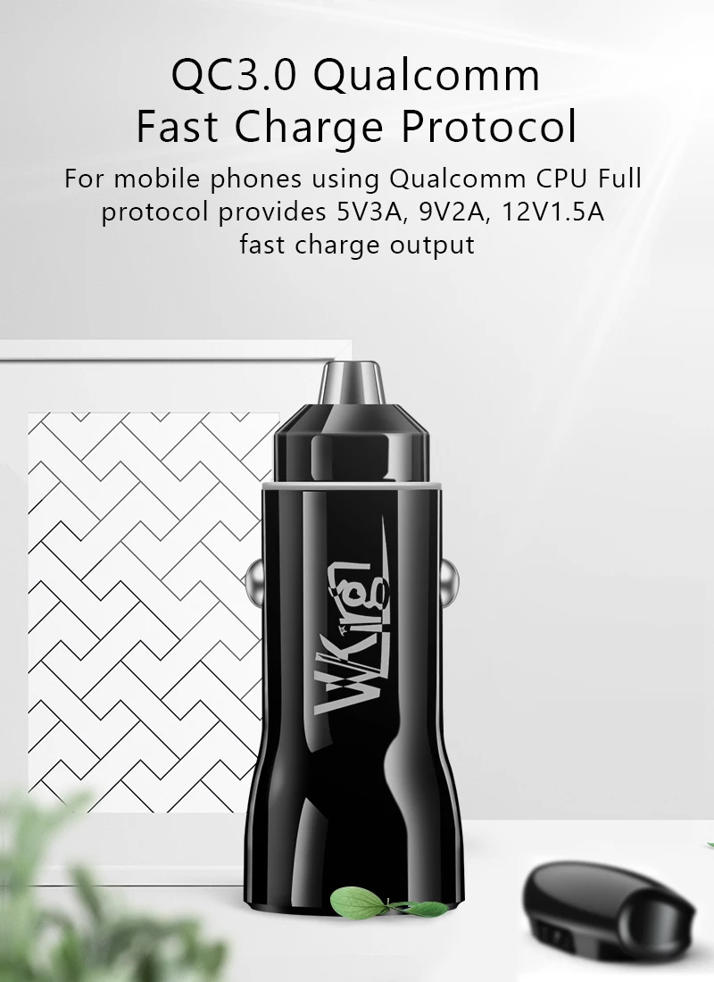 VVKing Quick Charge 3,0 2,0 USB Автомобильное зарядное устройство для samsung Xiaomi iPhone huawei P30 Pro QC3.0 QC2.0 быстрое автомобильное зарядное устройство для телефона