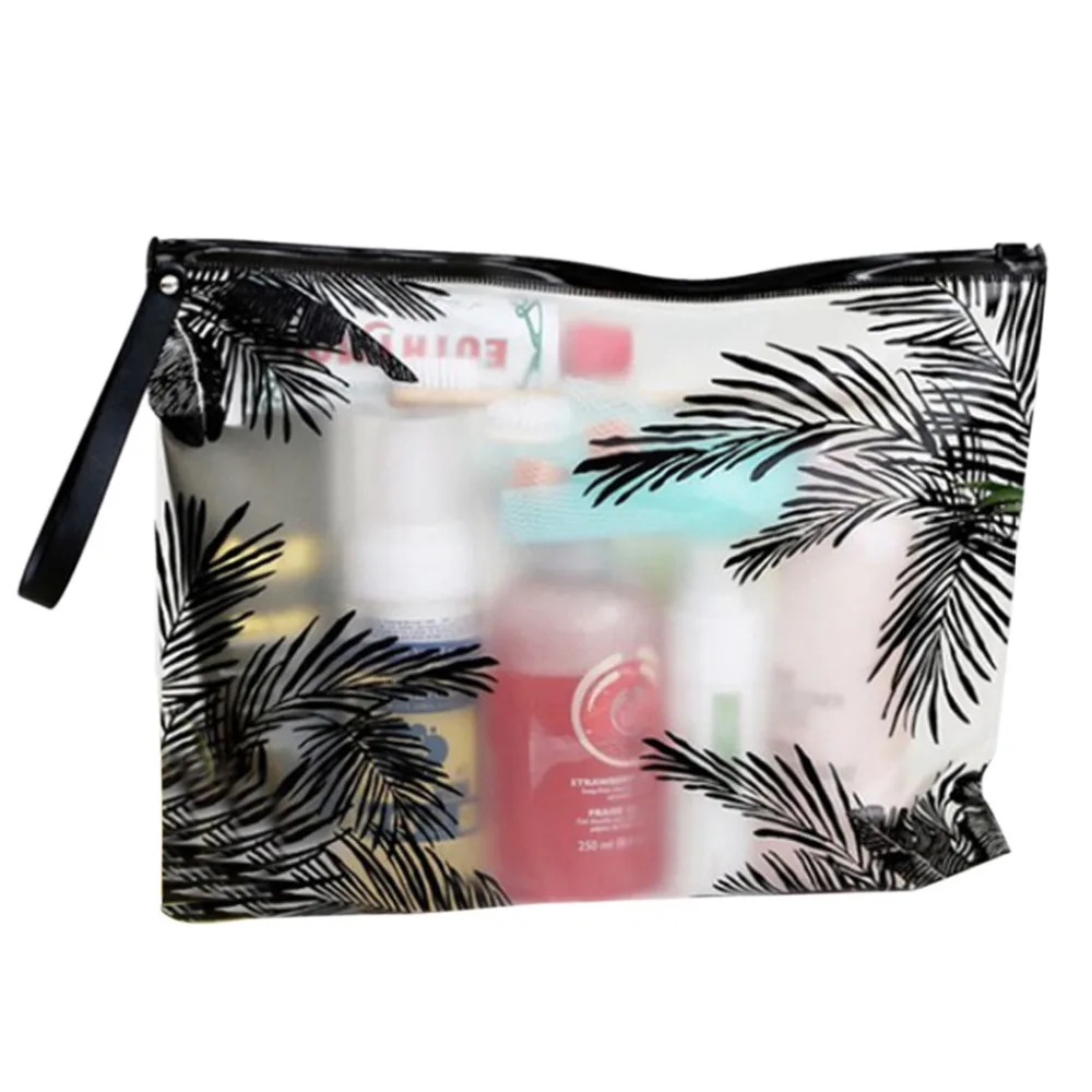 

DCOS Fashion Women Clear Cosmetic Bags PVC Toiletry Bags Travel Organizer Makeup Bag Bath Wash Make Up Box