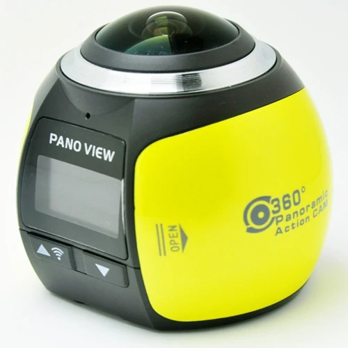 360 экшн-камера Wifi мини 2448*2448 Ультра HD мини панорамная камера 360 градусов для спорта вождения VR камера для oppo xiaomi - Цветной: Жёлтый / золотой