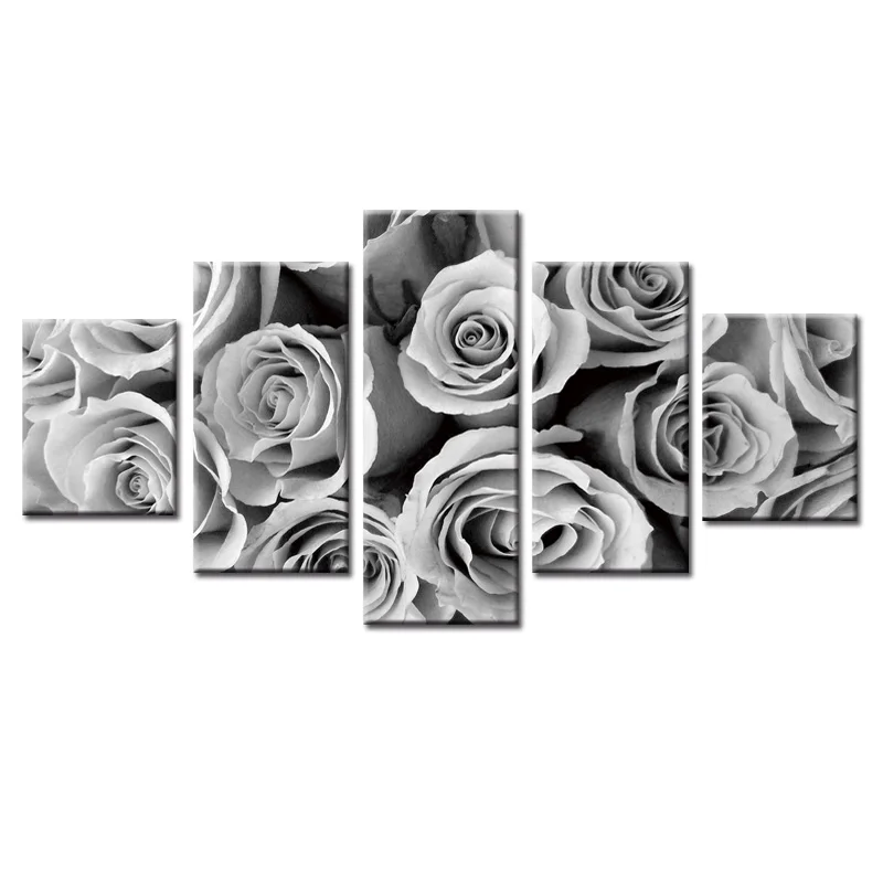 

Hot Sales Rose Poster Series 5 piece large canvas print wall art on decoration oil paint decorative pictures