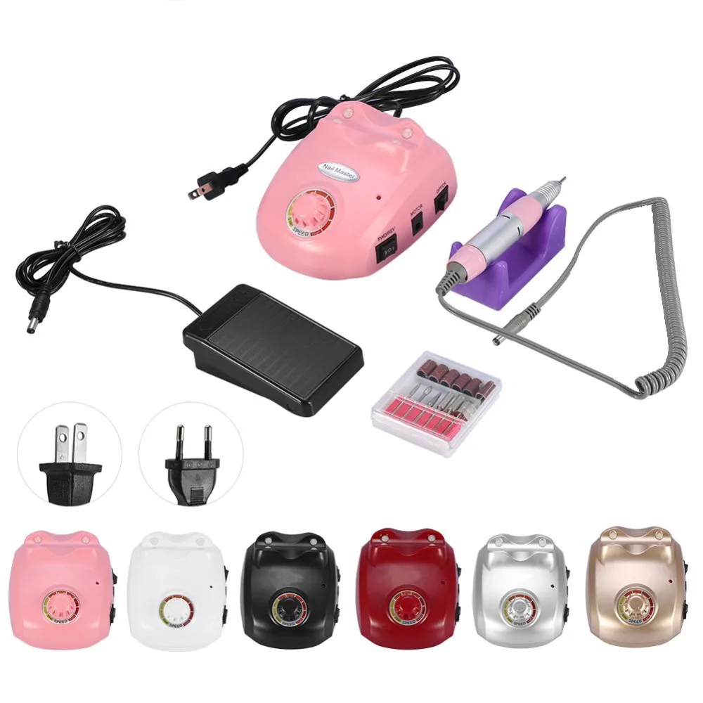 

Professional 30000RPM Electric Nail Art Drill File Sand Bits Machine Salon Nail Polishing Gel Manicure Pedicure Kit 110V/220V